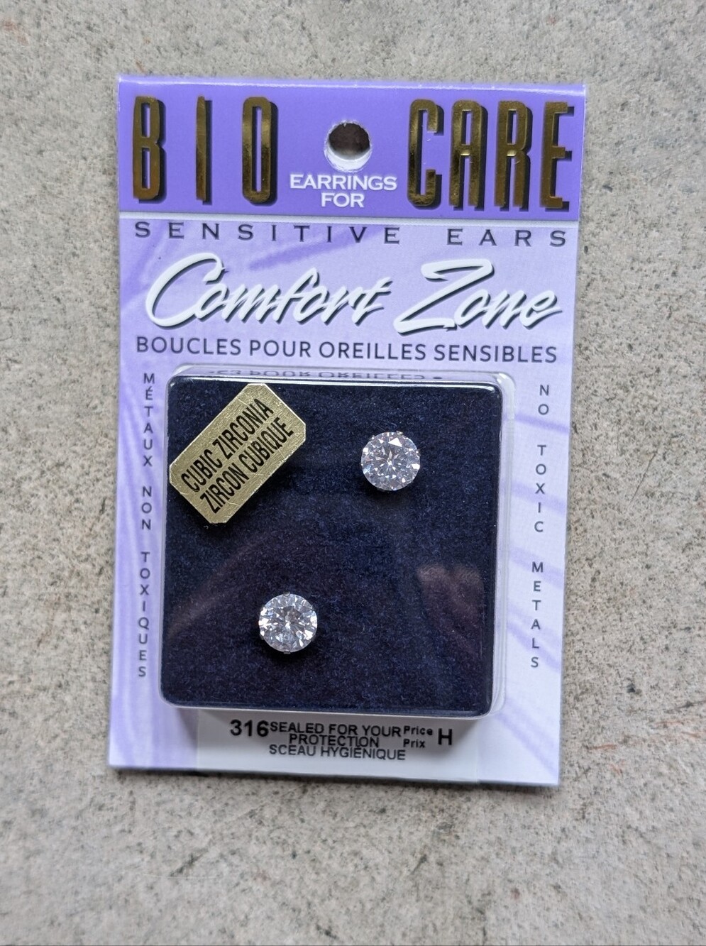 Biocare Stainless Steel Cubic Zirconia Earrings